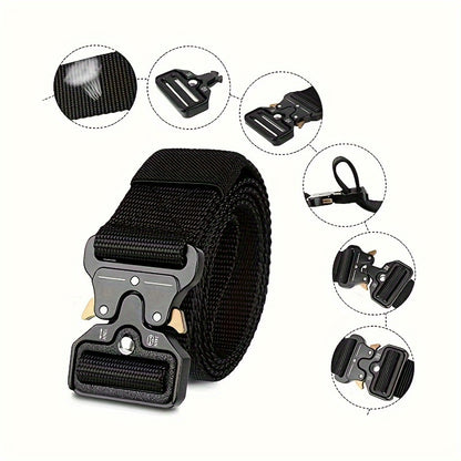 2PCS Tactical Multi-Function Men's Belt – Durable Plastic Buckle, Perfect for Hunting, Outdoor Adventures & Gifts