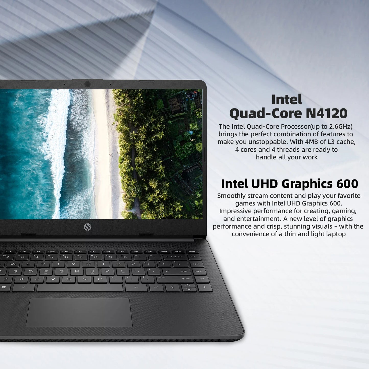 HP 14" Business Laptop — Intel Celeron N4120, 16GB RAM, 384GB Storage, 1-Year Office 365