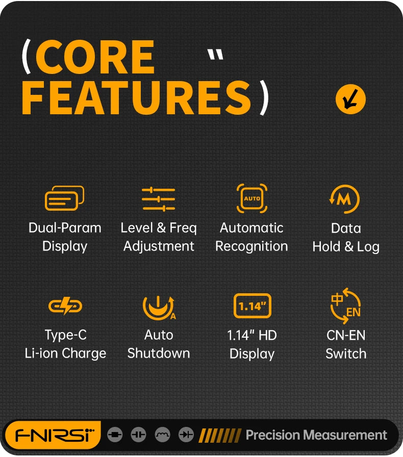 FNIRSI LCR-ST1 Mini Smart Tweezer | LCR SMD ESR Tester for Resistance, Capacitance, Inductance, Continuity & Diode Testing