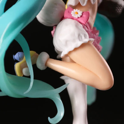 23CM Hatsune Miku Anime Figure - Kawaii PVC Model Doll with Rabbit Ears for Christmas Gifts & Ornaments