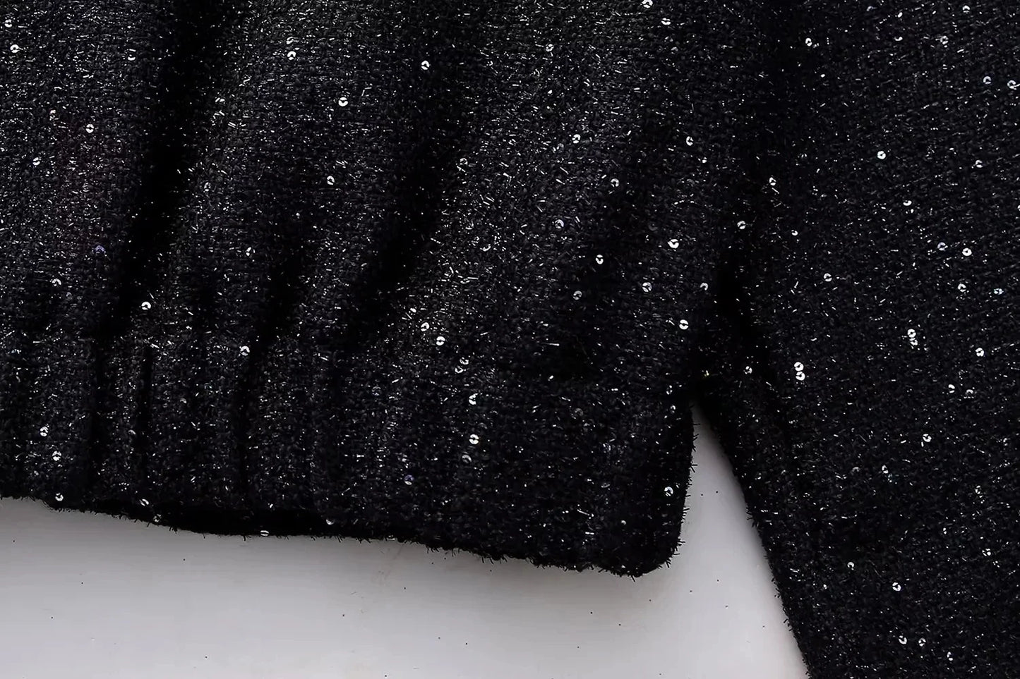 Nlzgmsj Women's Shiny Sequin Jacket – Y2K Gold Stand Collar Long Sleeve Short Coat, Autumn/Winter High Streetwear