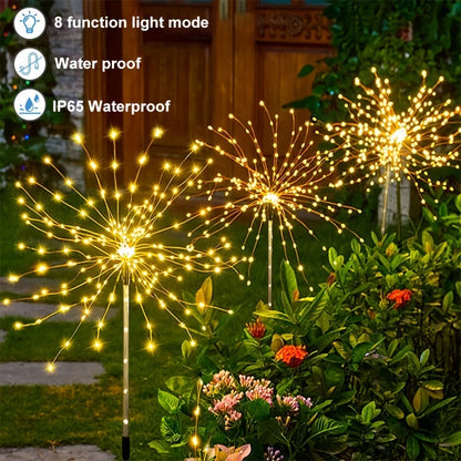 1-Pack Solar Fireworks Lights – Outdoor Holiday Lighting for Garden, Patio, Halloween, Christmas, Wedding & Wall Decor