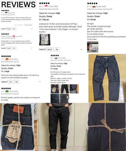 Maden Retro 11.6oz Selvedge Raw Denim Jeans – Tapered Regular Fit with Zipper Fly, High-Quality Men’s Pants