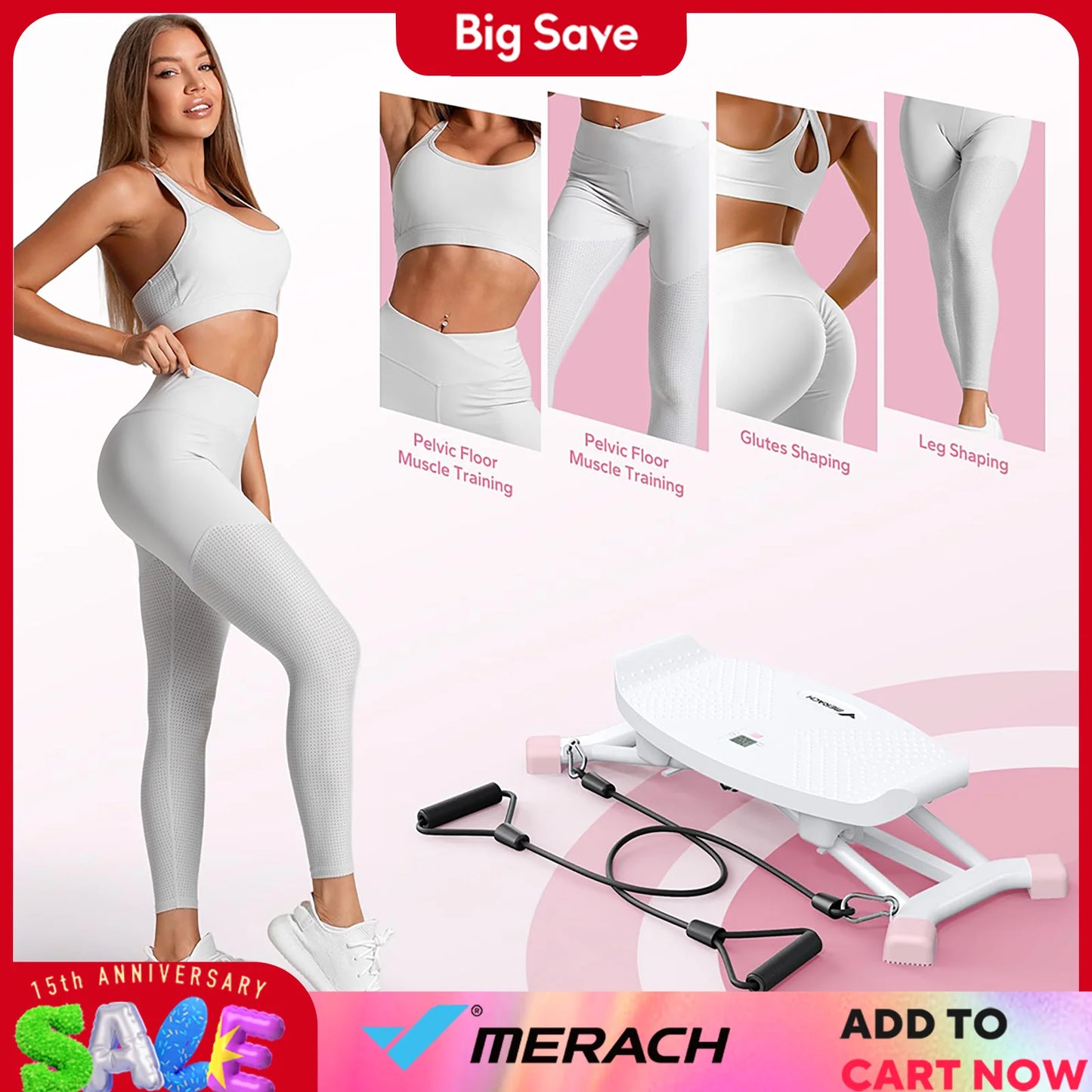 MERACH Simulated Ski Machine – Full Body Cardio Fitness Trainer for Leg Workout & Aerobic Exercise
