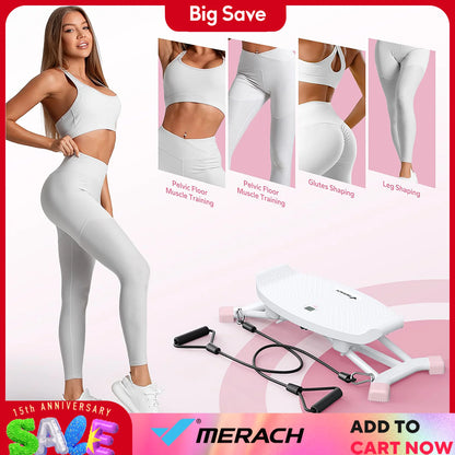 MERACH Simulated Ski Machine – Full Body Cardio Fitness Trainer for Leg Workout & Aerobic Exercise