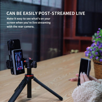 Magnetic Phone Monitor for Vlog – Self-Timer Rear Camera Screen for Live Streaming & Content Creation