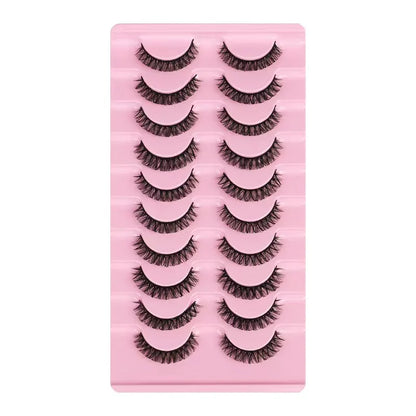 2/10 Pairs 3D Mink Russian Strip False Eyelashes – Dramatic Fake Lash Extensions for Makeup