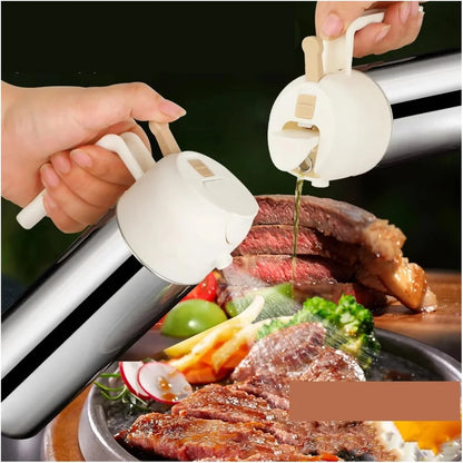 2-in-1 Stainless Steel Oil Dispenser - Refillable Cooking Spray Bottle for Baking & Kitchen Use