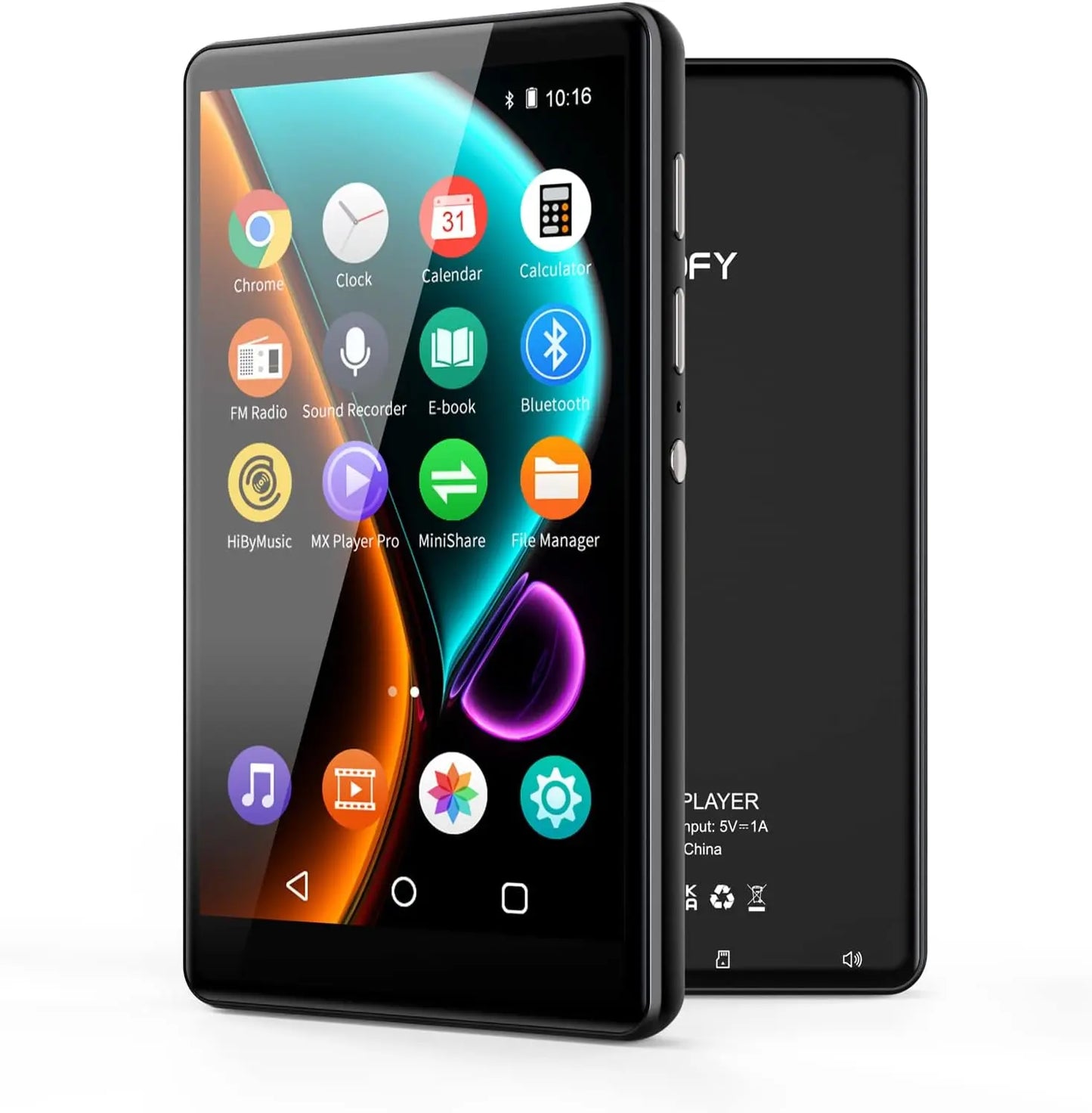 80GB MP3 Player for Android – Bluetooth & WiFi, 4.0-Inch Full Touch Screen, Built-in Speakers & Browser Support