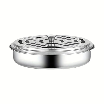 Incense & Mosquito Coil Holder — Household Tray with Lid for Living Room, Bedroom, and Outdoor Use