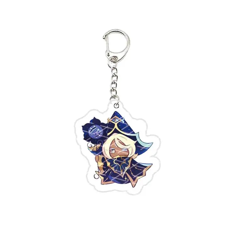 Game Chibis Shadow & Milk Cookie Keychains – Acrylic Bag Pendant for Coffee Brea & Pure Vanilla Fans Gifts
