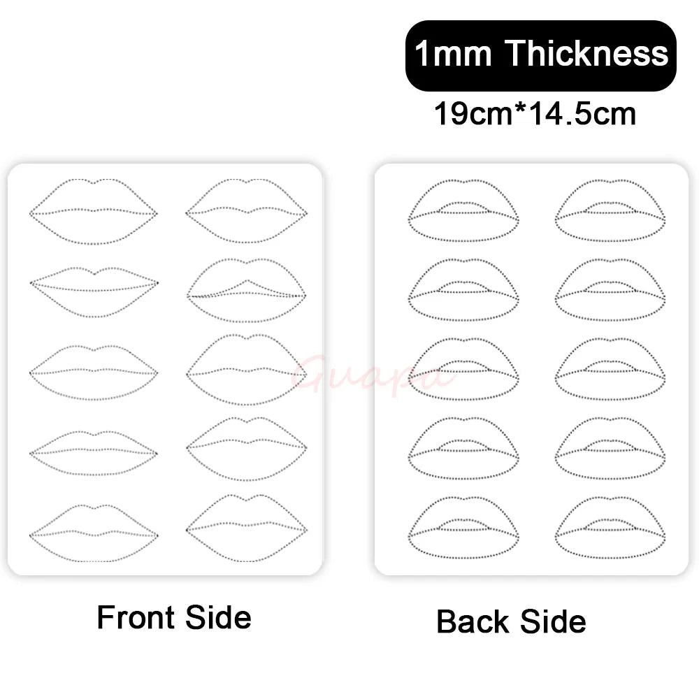 Silicone Practice Skin for Permanent Makeup — Double-Sided Latex Sheet with Brows Design for Hair Stroke Training