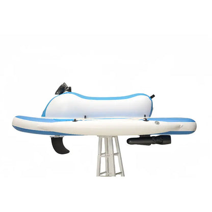 Remote Control Electric Motorized Inflatable Jet Ski Boat – Floating Water Motor Boat with Electric Underwater Scooter
