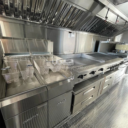 Mobile Fast Food Trailer – Fully Equipped Enclosed BBQ Vending Cart & Restaurant Food Truck with Full Kitchen