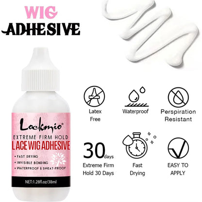 Waterproof Wig Glue Adhesive Kit - Lace Front Toupee Bonding Glue & Remover for Beginners