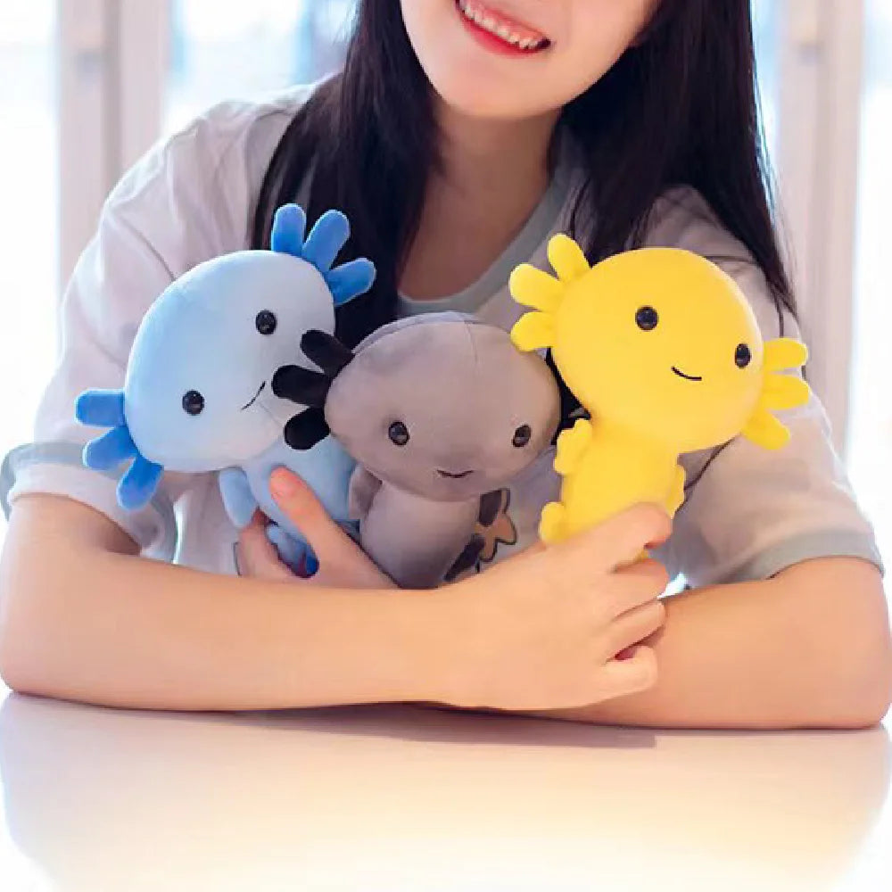 Kawaii Axolotl Plush Toy - Soft Stuffed Animal Pillow for Christmas Gifts & Home Decor
