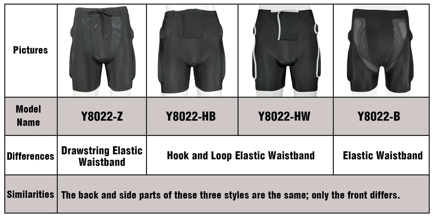 AVIVOR Protective Padded Shorts for Snowboarding, Skating & Skiing – Full Hip, Butt & Tailbone Protection