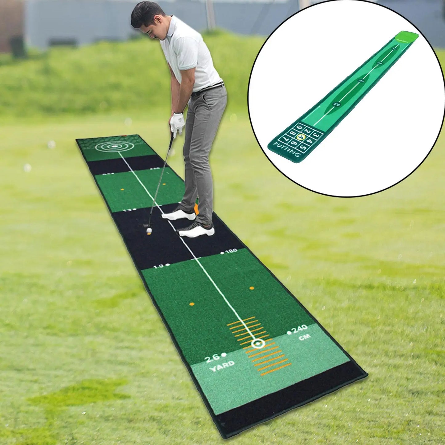 Golf Putting Mat – Practical Indoor & Outdoor Golf Practice Mat for Office, Home, and Park