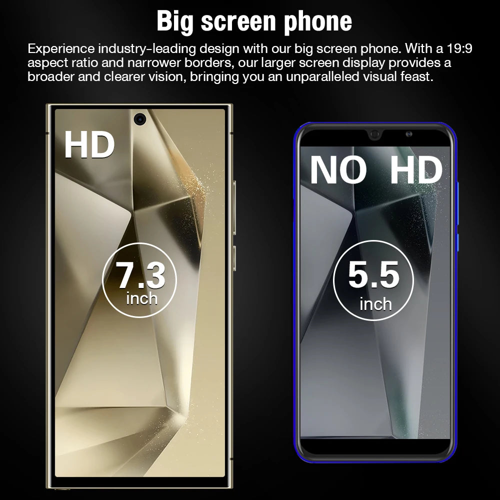 2026 HOT S26 Ultra Smartphone — 7.3" HD Global Edition, Dual SIM, 7800mAh Battery & Facial Recognition
