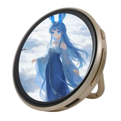 Dynamic Electronic Anime Badge - Touch-Control Digital Display for Photos, GIFs & Videos