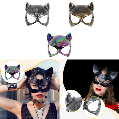 Cat Mask Costume - Animal Cosplay Face Cover for Halloween Parties & Festivals