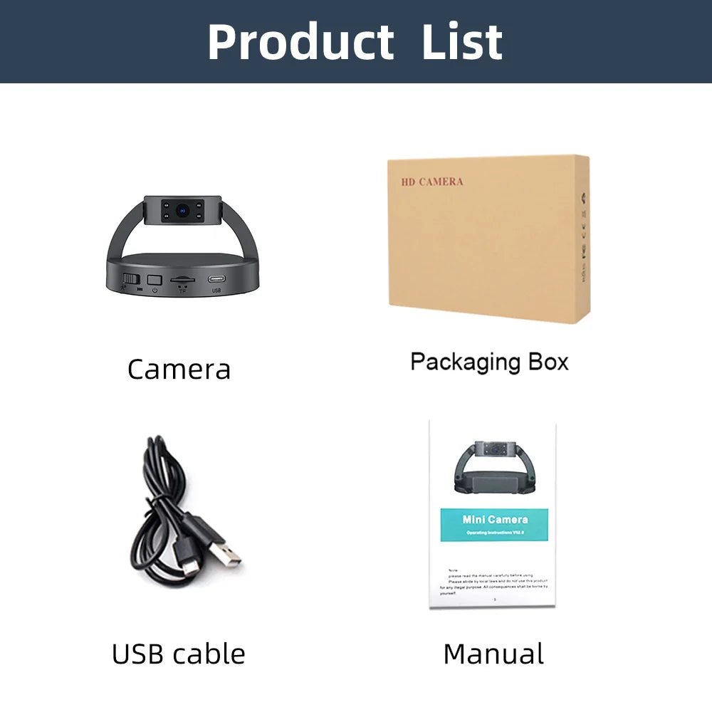 Mini Camera - 1080P Portable Digital Video Recorder with Motion Detection, 10-Hour Battery, No WiFi Hidden DVR Camcorder