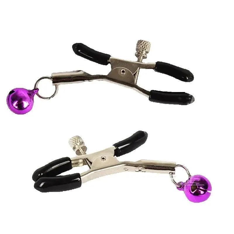 Adjustable Metal Nipple Clamps - Adult Novelty Clips for Couples’ Intimate Play and Massage