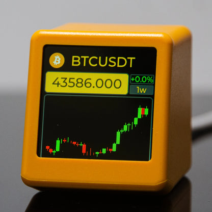 GeekMagic NerdMiner Cryptocurrency & Stock Tracker — Bitcoin, Futures, Currency Exchange Rates, Weather & Time Display