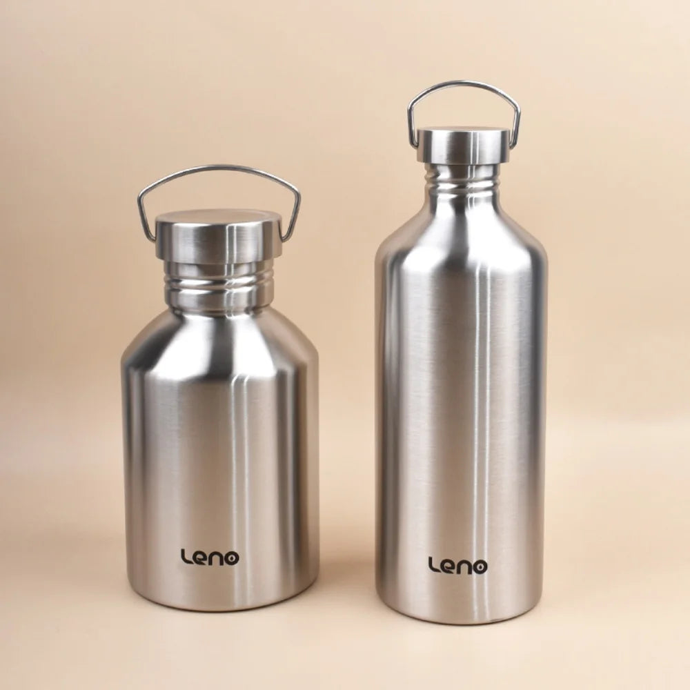 2L Stainless Steel Sports Water Bottle - Large Capacity Reusable Flask for Camping & Outdoor Activities