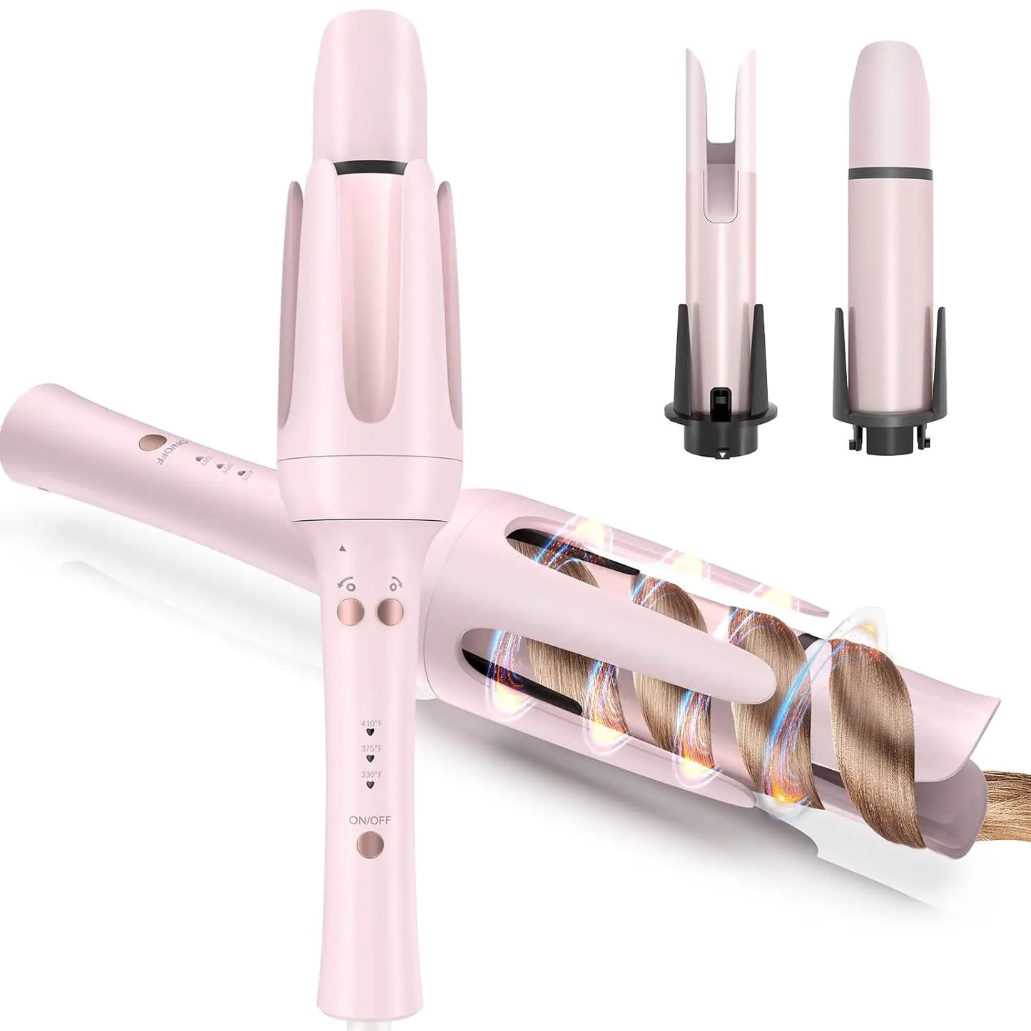 BESTOPE PRO Automatic Curling Iron – Replaceable Hair Curler Wand with 2 Barrel Sizes (1", 1.25") & 3 Temperature Settings Hair Waver