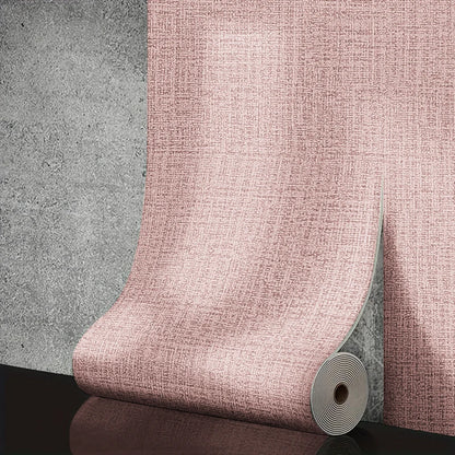 50cm x 10m Linen 3D Foam Self-Adhesive PVC Wallpaper - Solid Color, Thickened Waterproof Wall Stickers for Renovation