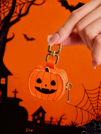 Halloween Pumpkin Coin Purse - Cute Mini Pendant Keychain Bag & Gift Accessory
