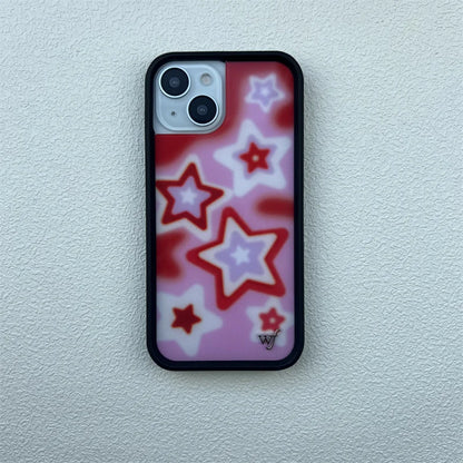Wildflower Star & Deer iPhone Case – Fashion Strawberry & Polka Dot Cherry Bottom Cover for iPhone 12–16 Pro/Max/Plus