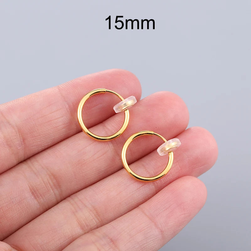 Unisex Ear Cuff Clip-On Hoop Earrings – No Piercing Required, Non-Hole Fake Earrings for Men & Women 2025 Trend