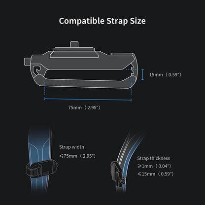 PGYTECH Beetle Camera Clip with Plate — Quick Release System for Sony, Nikon, DSLR & Action Cameras with Backpack Strap Mount