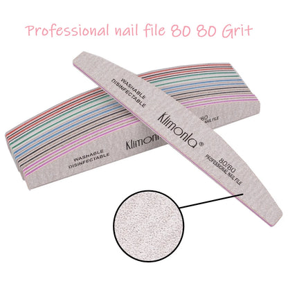 5/10PCS Professional Nail File Set - 100/180 Grit EVA Thickened Sandpaper Manicure Tools for Salon & Home Use