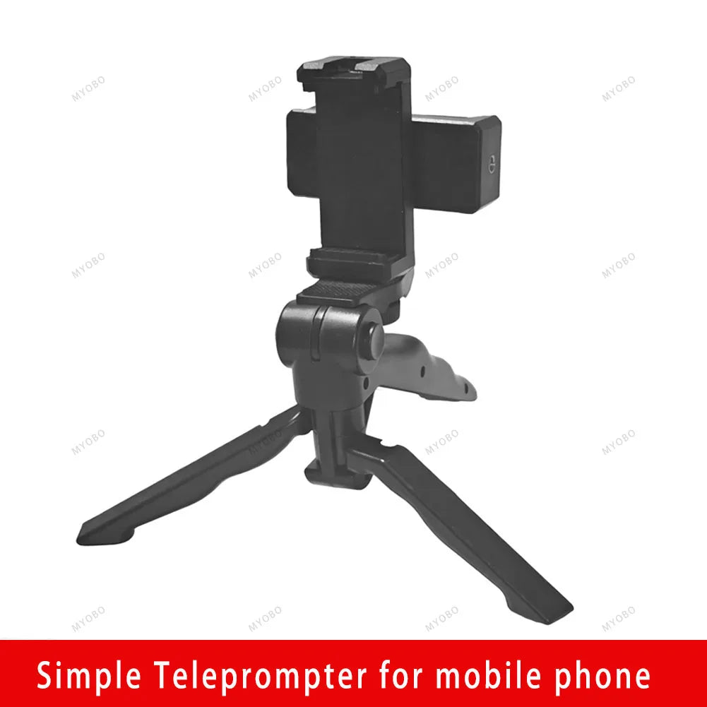 Teleprompter Clip for Phone – Live Broadcast Desktop Handheld Stand, Video Subtitle & Speech Reading Tripod Accessories