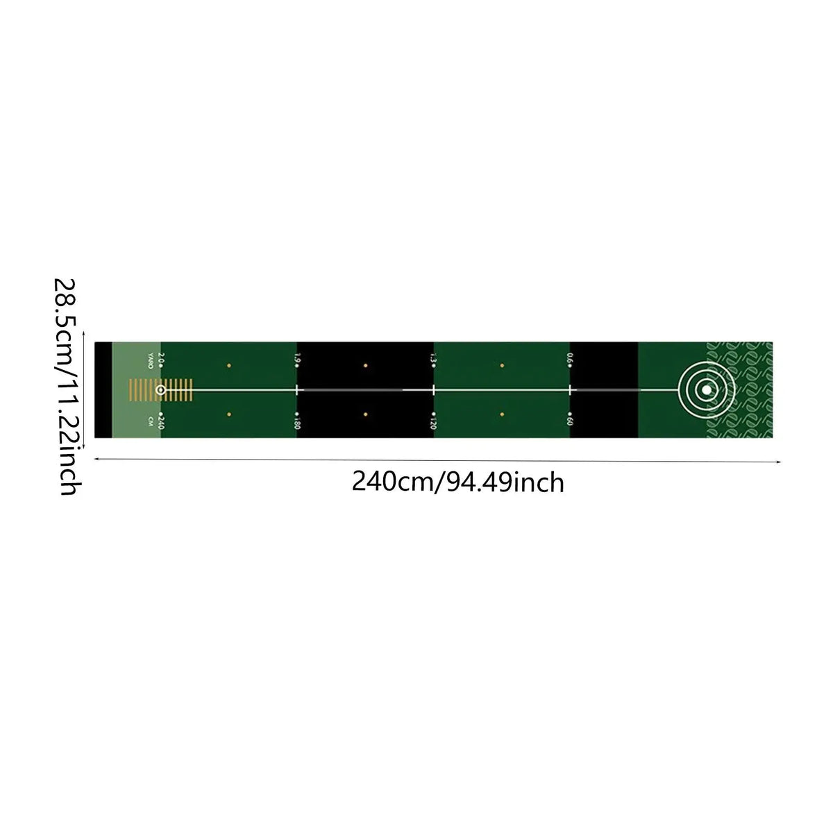 Portable Golf Putting Mat – Lightweight Putting Practice Training Aid for Home, Lawn, and Park, Golf Gift Accessory
