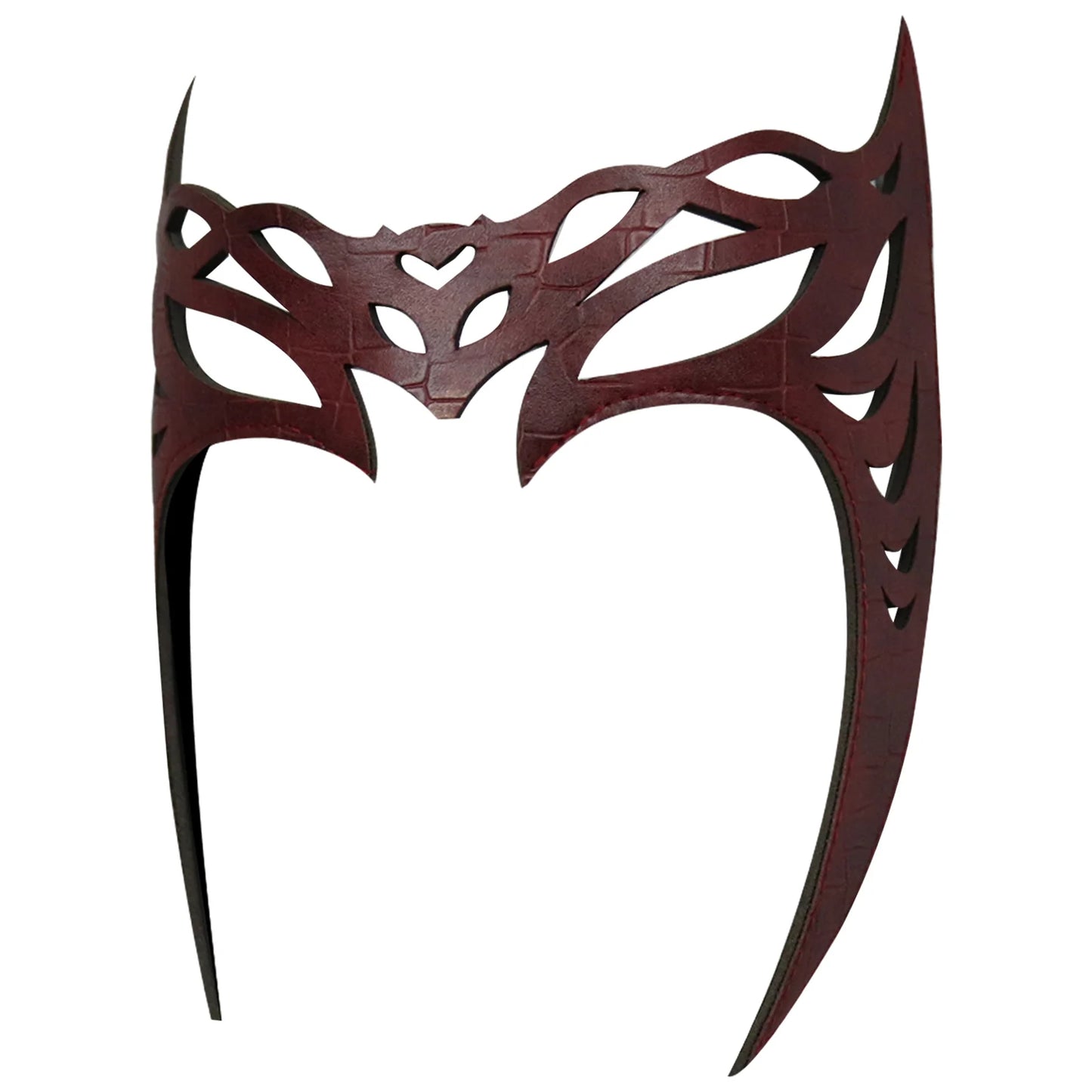Scarlet Witch Cosplay Headband & Mask — Leather Face Cover for Adult Halloween, Superhero Costume & Party Props