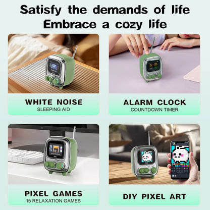 Divoom T-Tiivoo-2 Mini Retro Bluetooth Speaker – Portable Vintage White Noise Sleep Aid with High-Quality Subwoofer