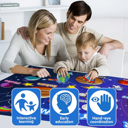 Montessori Felt Board Story Set – Outer Space Learning Activities, Preschool Educational Toy & Party Decoration