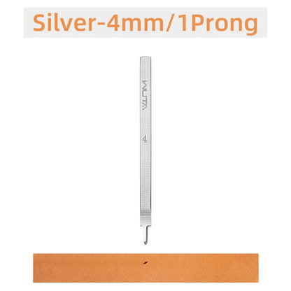 WUTA Leather Chisel Tool – Diamond Pricking Iron with 3/4/5/6mm Hole Punch for Stitching & Leathercraft