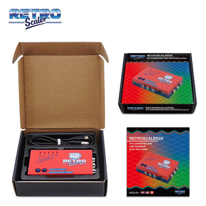 RetroScaler2x AV to HDMI Converter — Line-Doubler for Retro Game Consoles including PS2, N64, NES, Dreamcast, Saturn, MD1, MD2