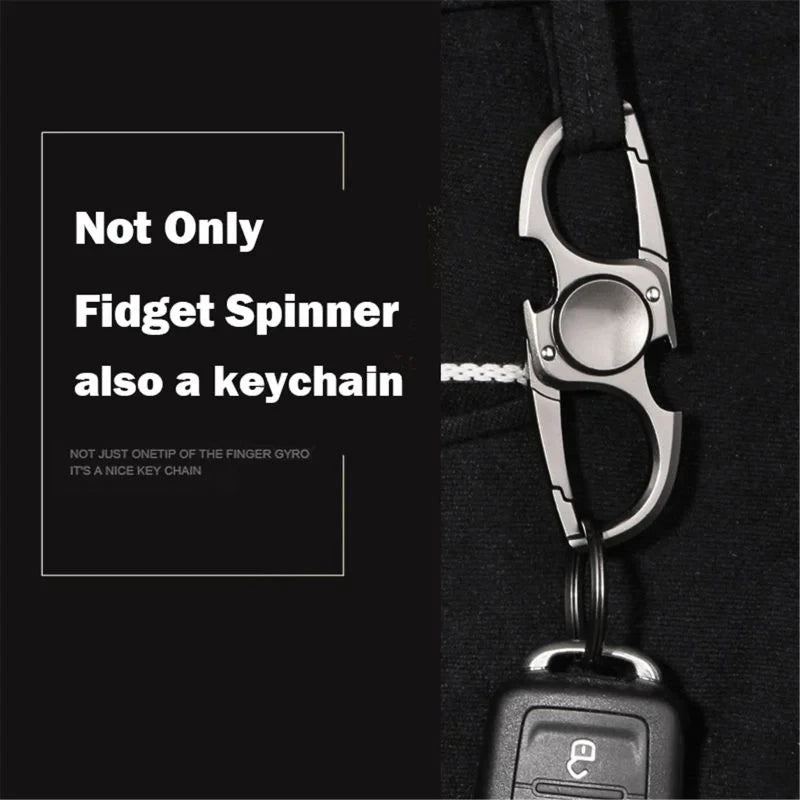 Finger Spinner Fidget Toy - Stress Relief Hand Spinner Keychain with Bottle Opener