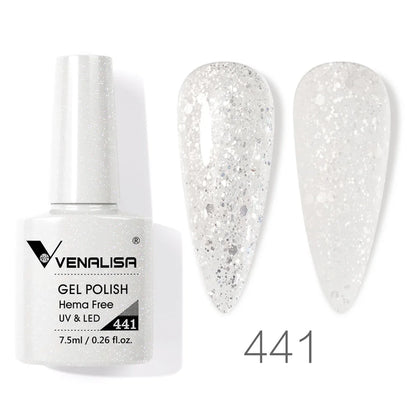 VENALISA 7.5ml HEMA-Free Nail Gel Polish – VIP4 Semi-Permanent Soak-Off UV/LED Gel Varnish, Full Coverage Nail Lacquer