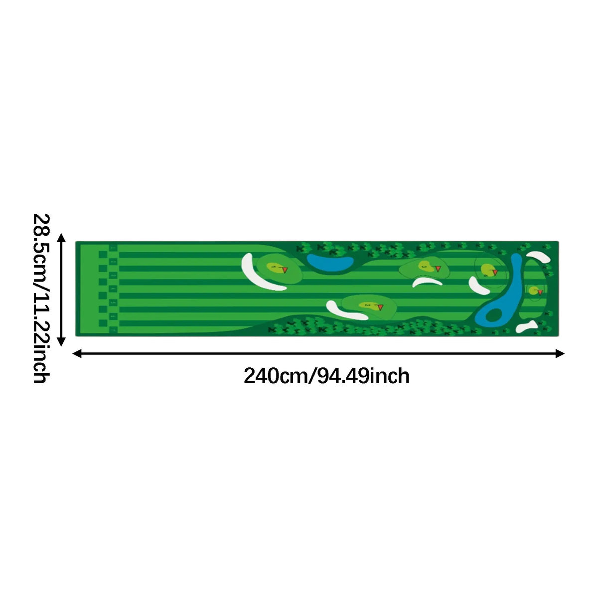 Portable Golf Putting Mat – Lightweight Putting Practice Training Aid for Home, Lawn, and Park, Golf Gift Accessory