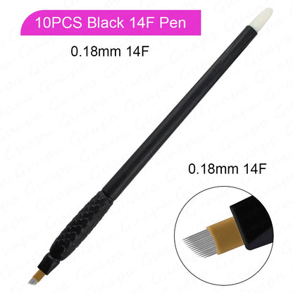 10PCS Microblading Disposable Pens — U18 0.18mm Microblade Tools for Eyebrow Permanent Makeup