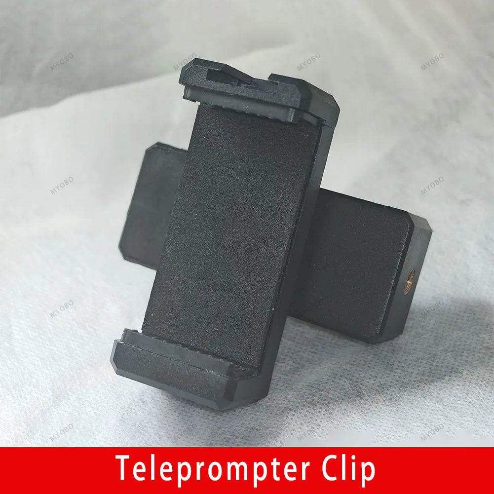 Teleprompter Clip for Phone – Live Broadcast Desktop Handheld Stand, Video Subtitle & Speech Reading Tripod Accessories