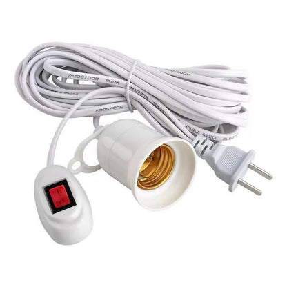 Universal Lamp Base with Switch – LED Bulb Socket Adapter E27, Screw Lamp Holder Accessories, Two Plugs Suspension Tool