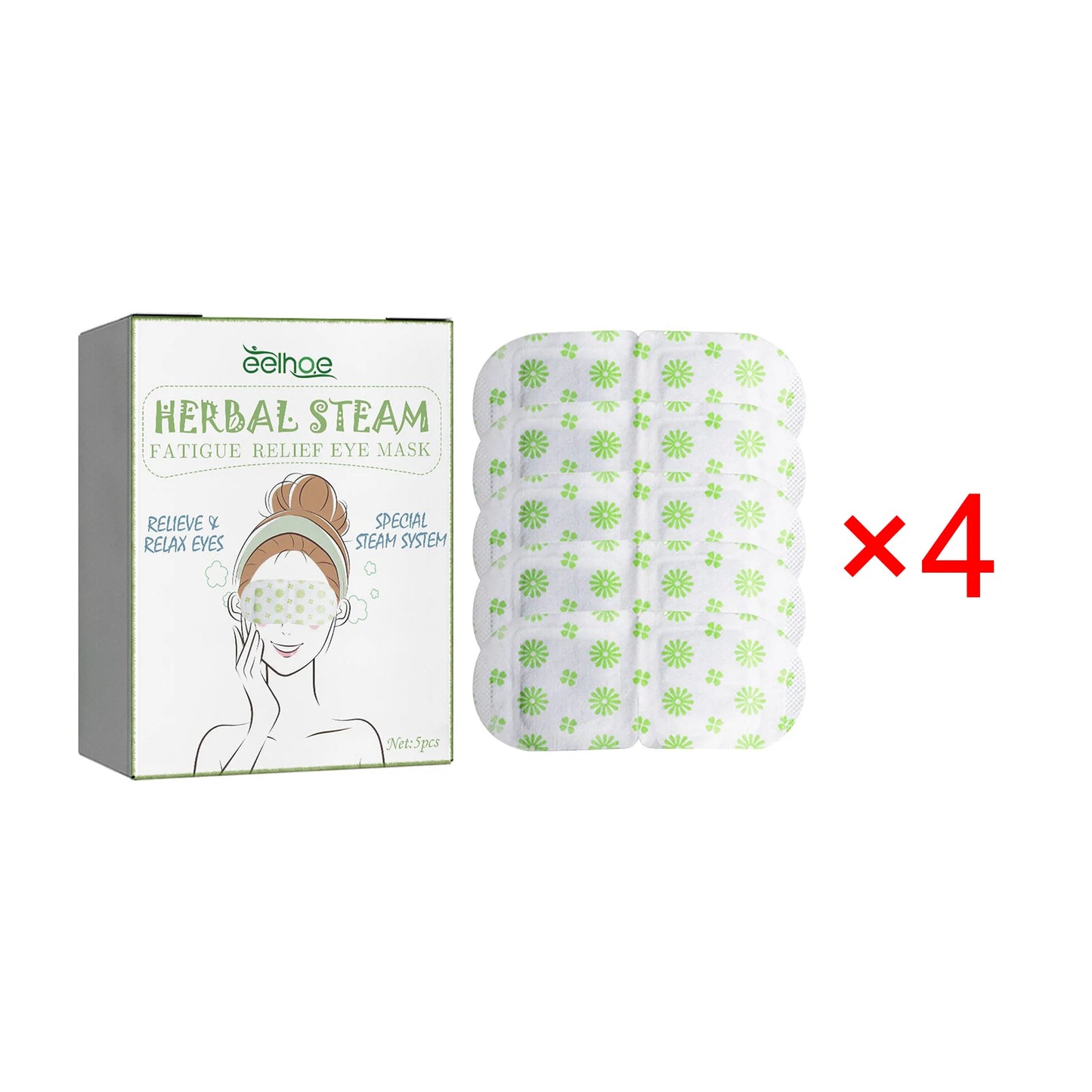 Eelhoe Herbal Steam Eye Mask – Relieve Eye Fatigue, Soothe Discomfort, Fade Dark Circles & Moisturize with Hot Compress